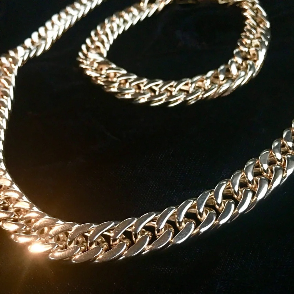 REAL 18K GOLD MIAMI DOUBLE CUBAN LINK BRACELET MADE IN ITALY *LIFETIME WARRANTY*